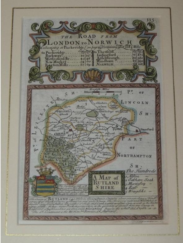 Image for Attractive miniature Antique county map: RUTLANDSHIRE. From: BRITANNIA DEPICTA. or “Ogilby Improv'd”