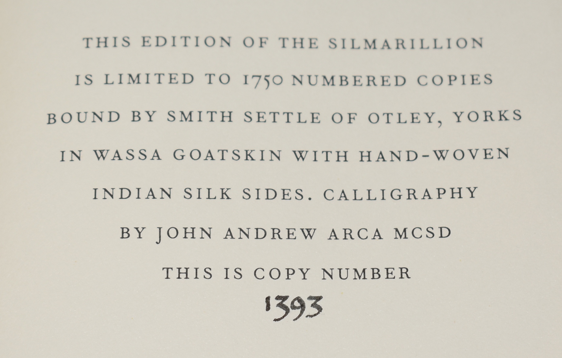 The Silmarillion. LIMITED EDITION. Consisting of Quenta Silmarillion ...