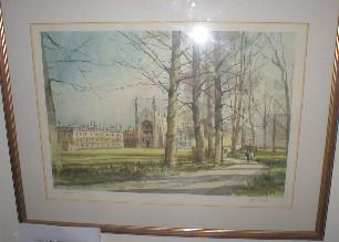 LARGE SIGNED LIMITED EDITION PRINT: "SPRING MORNING, KING’S COLLEGE CHAPEL, CAMBRIDGE". Image for LARGE SIGNED LIMITED EDITION PRINT: "SPRING MORNING, KING’S COLLEGE CHAPEL, CAMBRIDGE".