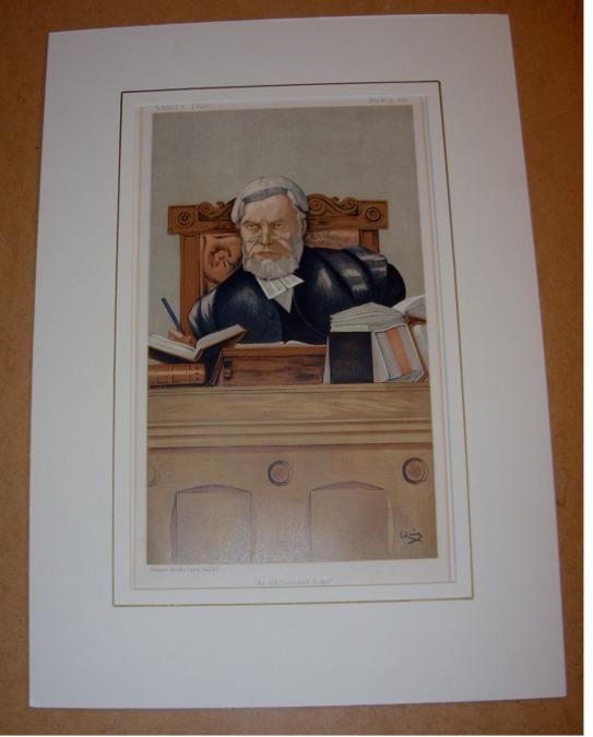 Image for ORIGINAL LITHOGRAPH by QUIZ: THE RT. HON. SIR H.C LOPES. “An Old Fashioned Judge”. 25/3/1893. (Legal)