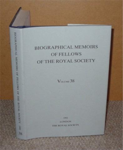 Image for Biographical Memoirs of Fellows of the Royal Society 1992, Vol. 38.