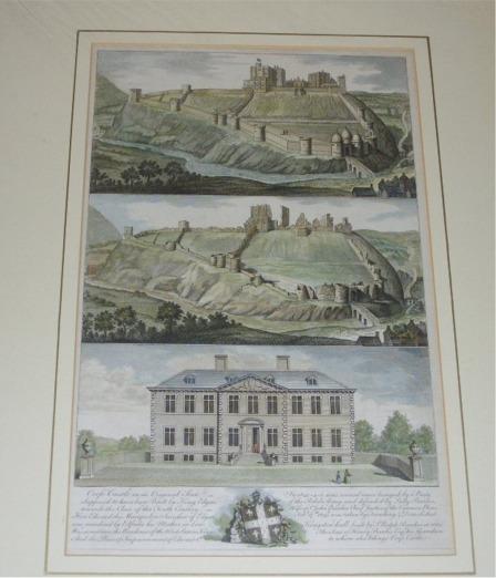 Image for Attractive original engraved views of Corfe Castle & Kingston Hall, DORSETSHIRE. From: HUTCHINS' "History of Dorset".