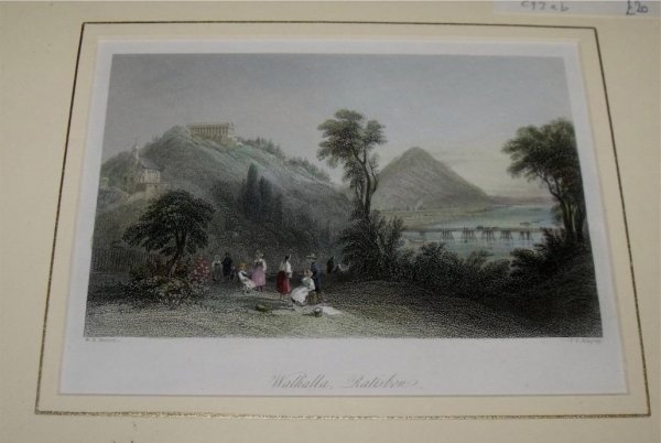 Image for Attractive original steel engraving of Walhalla, Ratisbon. From “The Beauties of the Bosphorus”.