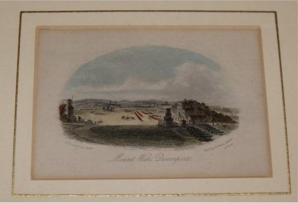 Image for Attractive original steel engraving of Devonport. Mount Wise.