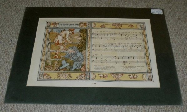 Image for Attractive original illustrated song “Jog On, Jog On”. From the book, “Pan Piped”.