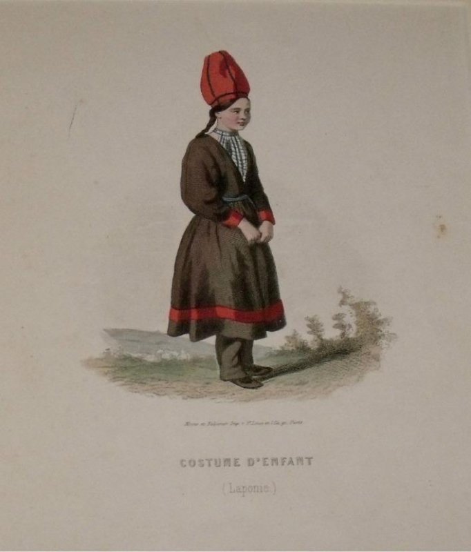 Image for Attractive original engraving of Costume D’Enfant (Laponie). Child’s costume, Lapland.
