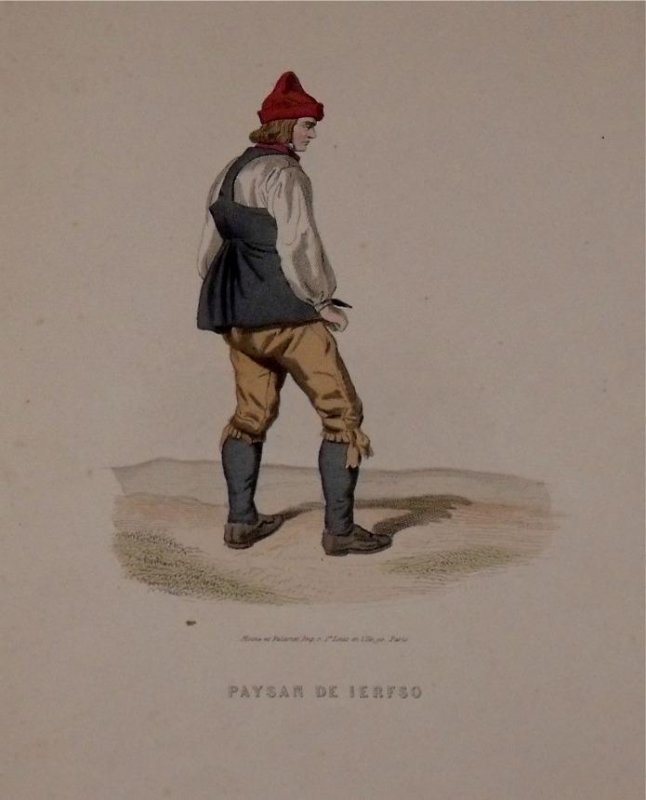 Image for Attractive original engraving of Paysan de Ierfso. Peasant from Jerfso.
