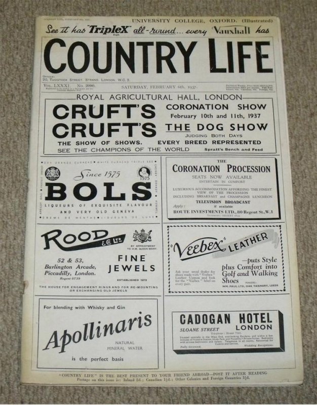 Image for Country Life. February 6th 1937.