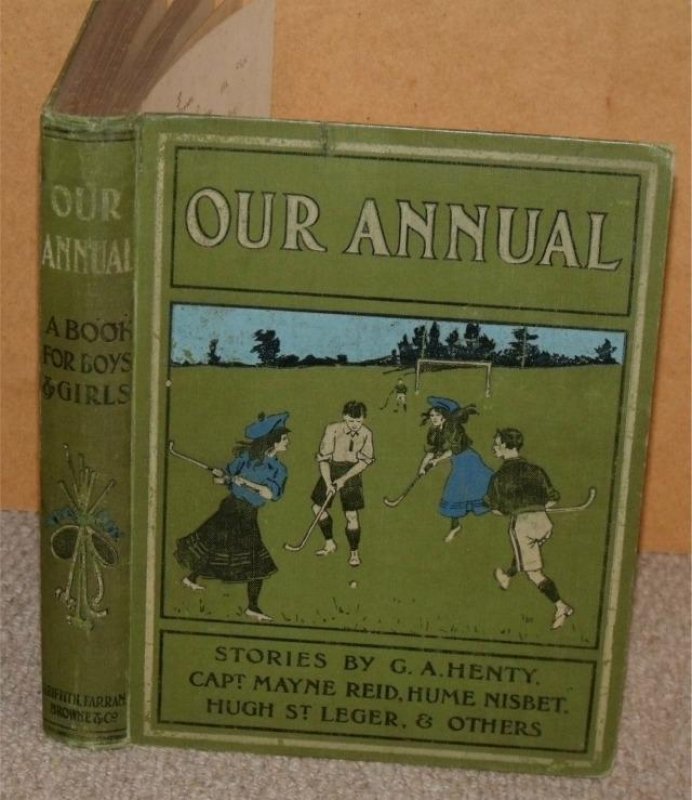 Image for "A Coaching Adventure". (pp. 3 - 9, with 2 ills.). IN: OUR ANNUAL. A Book for Boys and Girls. Stories by G.A.Henty, Capt.Mayne Reid, H.B. Marriott Watson, Hume Nisbet, Hugh St.Leger, and Others.