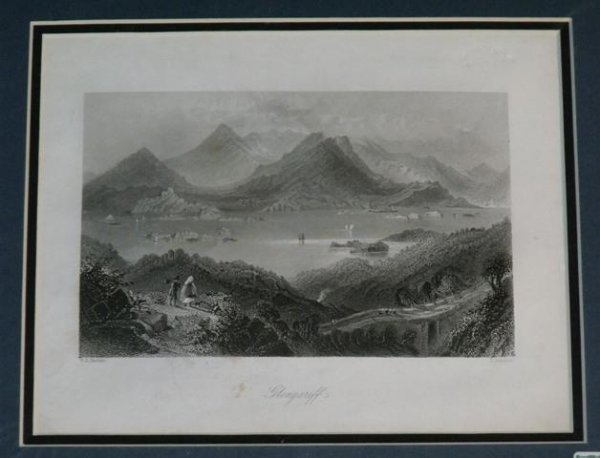 Image for Glengariff. Original engraving of Glengariff in Co.Cork, Ireland.