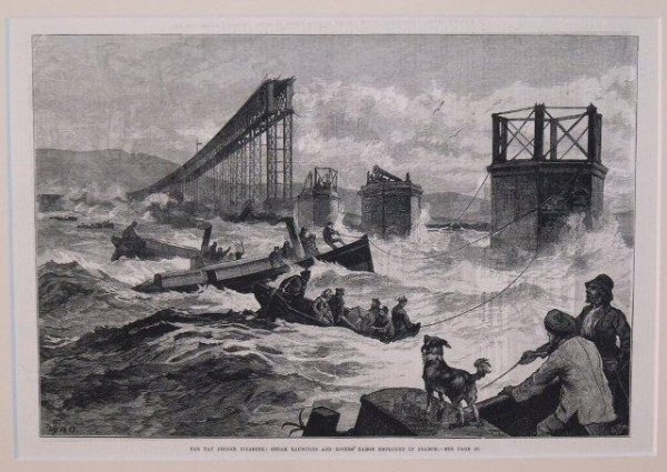 Image for The Tay Bridge Disaster: Steam Launches and Divers’ Barge Employed In Search.