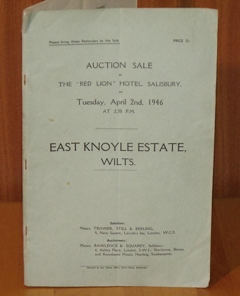 Image for East Knoyle Estate, Wilts. Auction sale at the “Red Lion” Hotel, Salisbury, on Tuesday, April 2nd, 1946 at 2.30 P.M.
