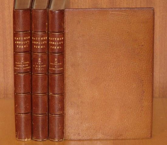 Image for Poems. Three volumes. Vol I, Early Poems, Narrative Poems and Sonnets; Vol II, Lyric and Elegiac poems; Vol III, Dramatic and Later Poems.