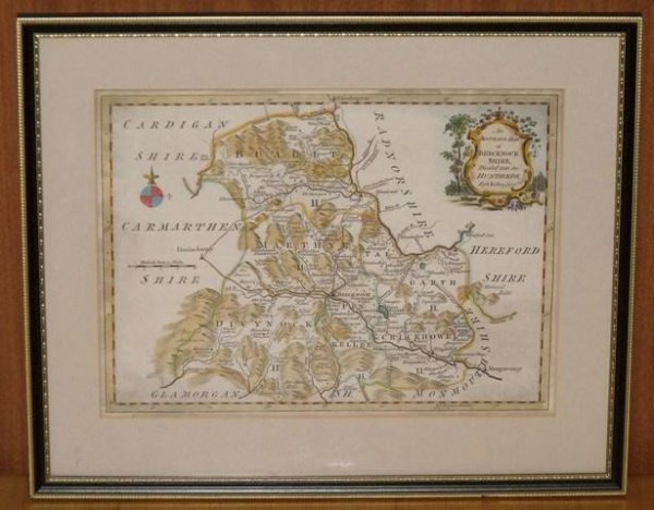 Image for An Accurate Map of Brecknockshire, (Breconshire) Divided into its Hundreds, by G.Rollos, Geographer.