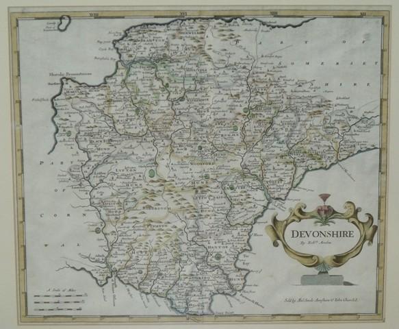 Image for Original Engraved Antique Map of Devonshire.