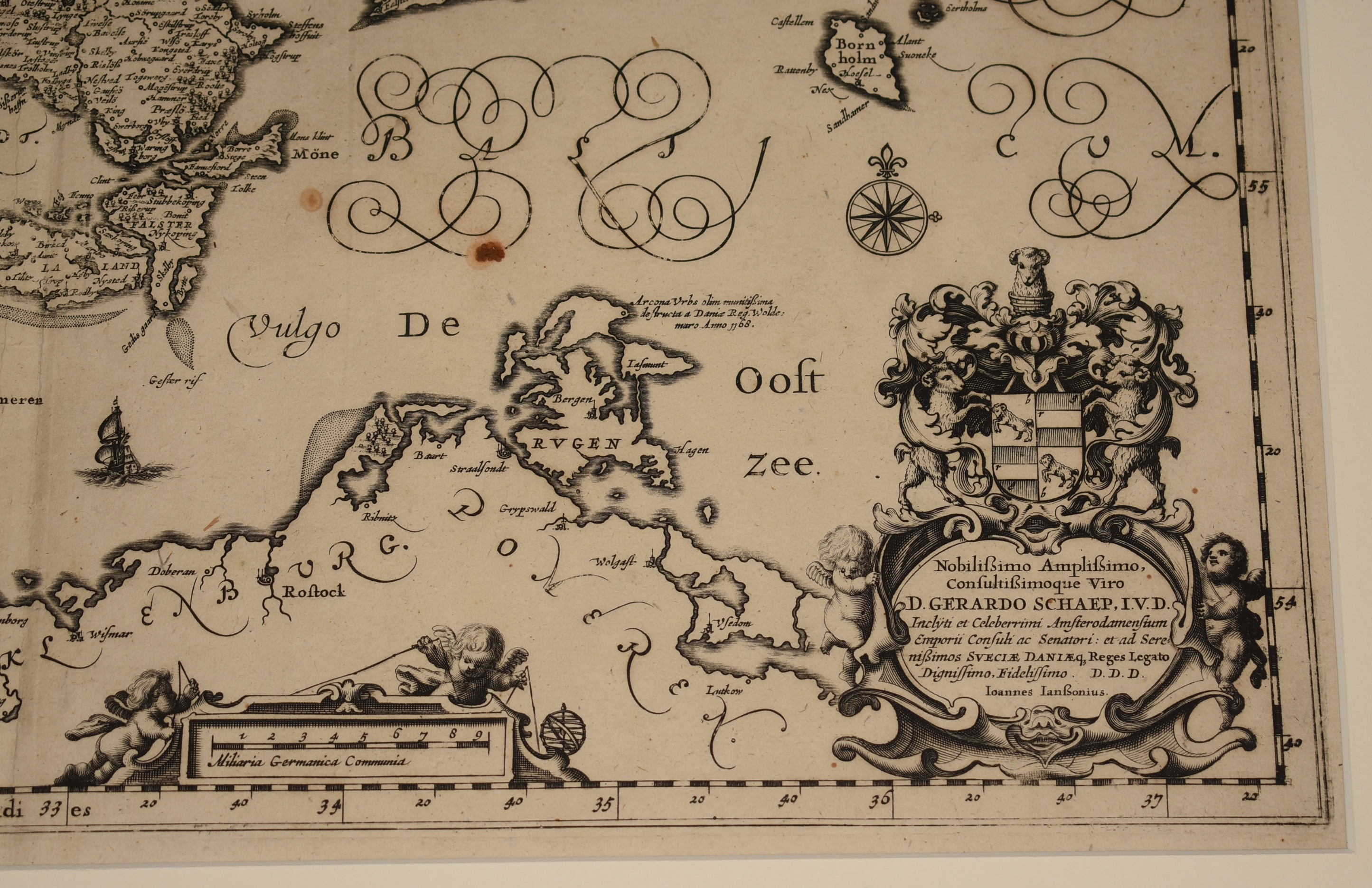 LARGE Antique Map of Denmark Regni Daniae, Accuratissima delineatio ...