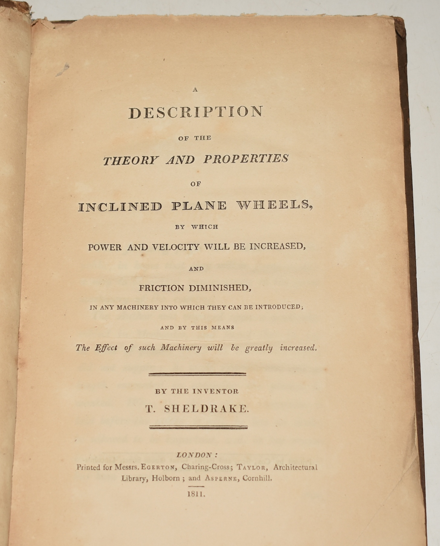 A Description of the Theory and Properties of Inclined Plane Wheels, By ...