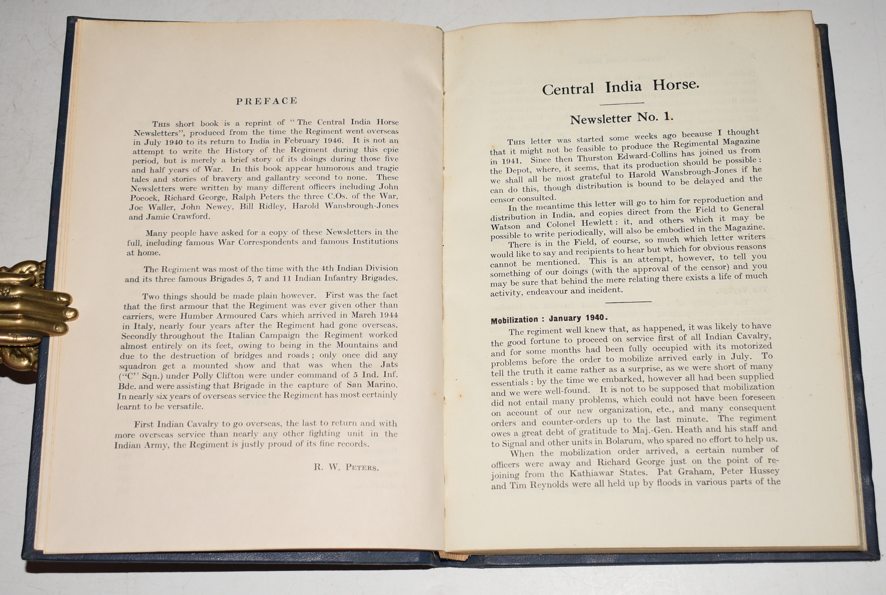 The Central India Horse Regiment Newsletters Newsletter 1-24. July 1940 ...