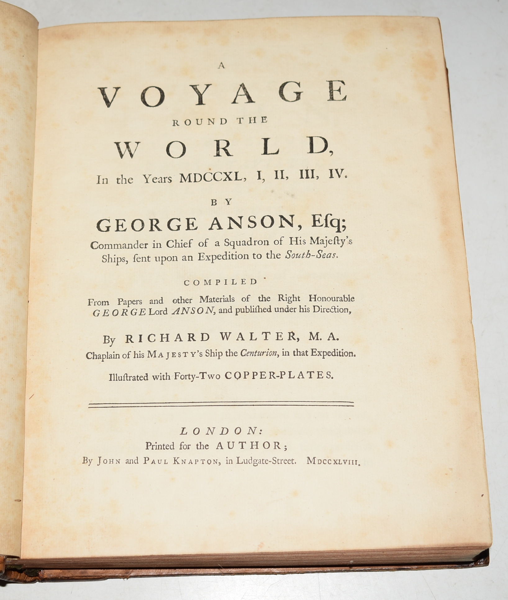 A Voyage Round The World, in the Years MDCCXL, I, II, III, IV. By G ...